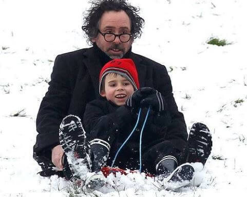 Billy Raymond Burton with his father Tim Burton.
